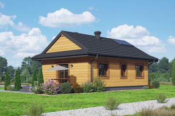  Projekt domu Miłków 15 dws (KRP2644) - projekt domu parterowego - Zdjęcie 2