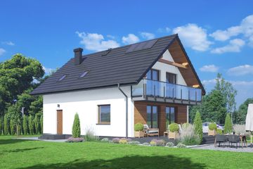  Projekt domu Orłowo a3 (KRP2643) - projekt domu parterowego z poddaszem - Zdjęcie 2