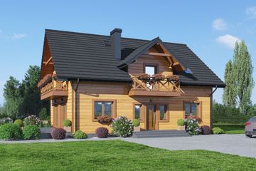  Projekt domu Andrzejówka 22 dws (KRP2642) - projekt domu parterowego z poddaszem - Zdjęcie 1