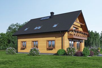  Projekt domu Andrzejówka 22 dws (KRP2642) - projekt domu parterowego z poddaszem - Zdjęcie 2