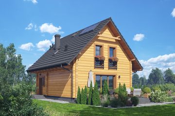  Projekt domu Cedry aa 70 dw (KRP2641) - projekt domu parterowego z poddaszem - Zdjęcie 2