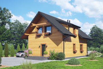  Projekt domu Gniazdowo a3 dws (KRP2640) - projekt domu parterowego z poddaszem - Zdjęcie 2