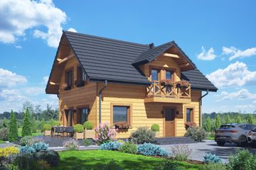  Projekt domu Jarkowo aa 70 dws (KRP2638) - projekt domu parterowego z poddaszem - Zdjęcie 1
