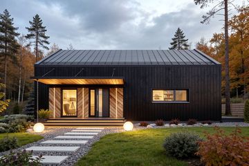 Projekt domu Hana 6 - parterowy dom o powierzchni 86,38 m², dach dwuspadowy - ujęcie 3