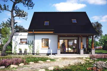  Projekt domu Daktyl z garażem 1-st. [A] (WRF2362) - projekt domu parterowego z poddaszem - Zdjęcie 4