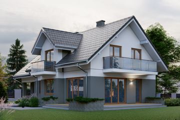  Projekt domu APS 262+G (LUA1571) - projekt domu parterowego z poddaszem - Zdjęcie 4