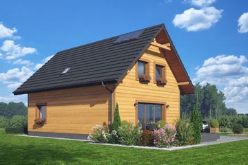  Projekt domu Zawojowo a3 dws (KRP2635) - projekt domu parterowego z poddaszem - Zdjęcie 2