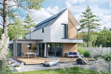  Projekt domu D21-X6 G1 (WSA1001) - projekt domu parterowego z poddaszem - Zdjęcie 2