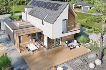  Projekt domu D21-X6 G1 (WSA1001) - projekt domu parterowego z poddaszem - Zdjęcie 4