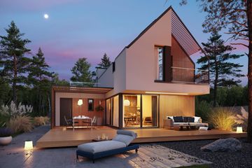  Projekt domu D21-X6 G1 (WSA1001) - projekt domu parterowego z poddaszem - Zdjęcie 1