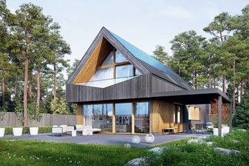  Projekt domu D21-X13 G2 (WSA1012) - projekt domu parterowego z poddaszem - Zdjęcie 3