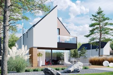  Projekt domu D21-4 (WSA1013) - projekt domu parterowego z poddaszem - Zdjęcie 1