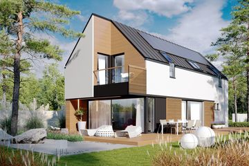  Projekt domu D21-4 (WSA1013) - projekt domu parterowego z poddaszem - Zdjęcie 3