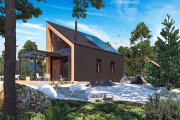  Projekt domu letniskowego D21-23B1 (WSA1022) - projekt domu letniskowego parterowego - Zdjęcie 2