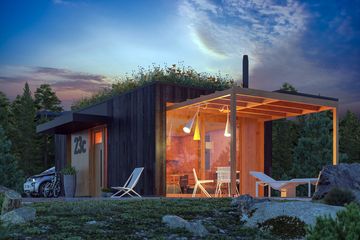  Projekt domu letniskowego D21-23C (WSA1025) - projekt domu letniskowego parterowego - Zdjęcie 1