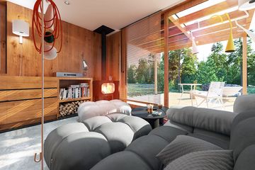  Projekt domu letniskowego D21-23C (WSA1025) - projekt domu letniskowego parterowego - Zdjęcie 4