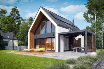  Projekt domu D21-1A (WSA1027) - projekt domu parterowego z poddaszem - Zdjęcie 4