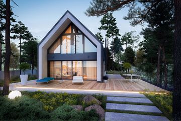  Projekt domu D21-1C (WSA1028) - projekt domu parterowego z poddaszem - Zdjęcie 2