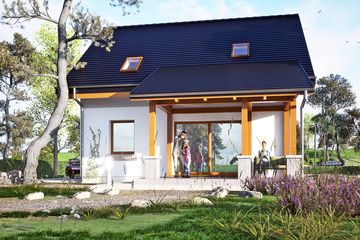  Projekt domu Daktyl bez garażu [B] (WRF2358) - projekt domu parterowego z poddaszem - Zdjęcie 3