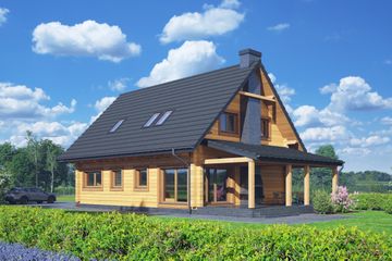  Projekt domu Głogoczów 16 dw PC (KRP2648) - projekt domu parterowego z poddaszem - Zdjęcie 1