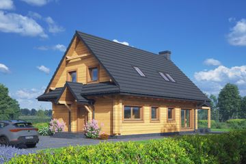  Projekt domu Głogoczów 16 dw PC (KRP2648) - projekt domu parterowego z poddaszem - Zdjęcie 2