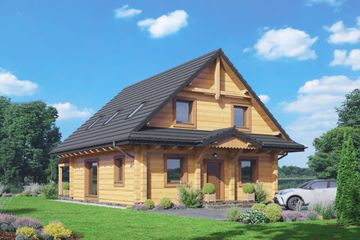  Projekt domu Gryfice 16 dw PC (KRP2649) - projekt domu parterowego z poddaszem - Zdjęcie 1