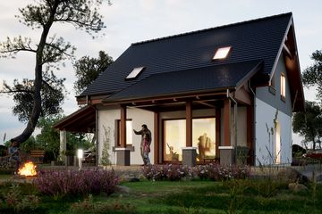  Projekt domu Daktyl z wiatą [A1] (WRF2357) - projekt domu parterowego z poddaszem - Zdjęcie 4