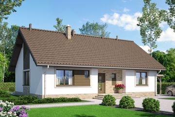  Projekt domu Mokka - teriva (WOF1182) - projekt domu parterowego - Zdjęcie 1