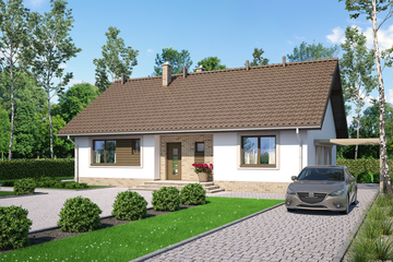  Projekt domu Mokka - teriva (WOF1182) - projekt domu parterowego - Zdjęcie 3