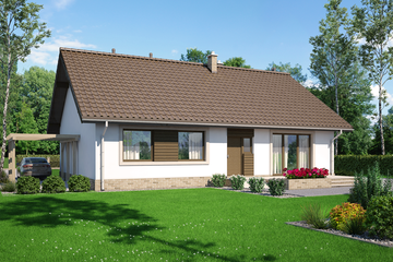  Projekt domu Mokka - teriva (WOF1182) - projekt domu parterowego - Zdjęcie 4