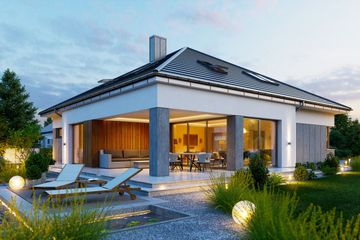  Projekt domu Domena 204 B (WRW1366) - projekt domu parterowego z poddaszem - Zdjęcie 4