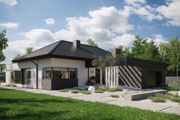  Projekt domu NewHouse 725 (KRZ1058) - projekt domu parterowego - Zdjęcie 2