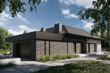  Projekt domu NewHouse 725 (KRZ1058) - projekt domu parterowego - Zdjęcie 4