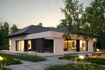  Projekt domu NewHouse 725 (KRZ1058) - projekt domu parterowego - Zdjęcie 1