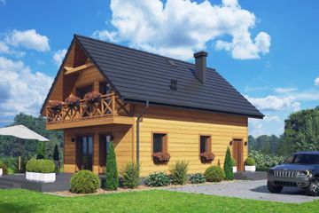  Projekt domu Bartkowo aa 70 dws (KRP2651) - projekt domu parterowego z poddaszem - Zdjęcie 1