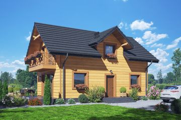  Projekt domu Jugów aa 70 dws (KRP2655) - projekt domu parterowego z poddaszem - Zdjęcie 1