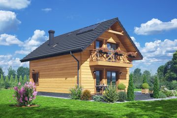  Projekt domu Jugów aa 70 dws (KRP2655) - projekt domu parterowego z poddaszem - Zdjęcie 2