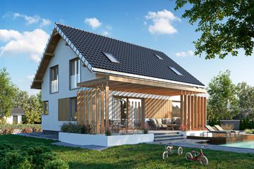  Projekt domu Jagoda Solo Prima (1814) (KRD2928) - projekt domu parterowego z poddaszem - Zdjęcie 1