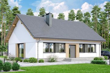  Projekt domu Mokka 17 (WOF1185) - projekt domu parterowego - Zdjęcie 1