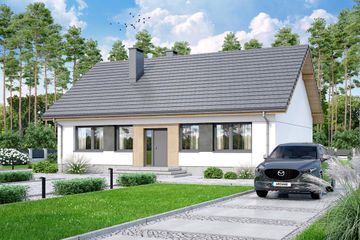  Projekt domu Mokka 17 (WOF1185) - projekt domu parterowego - Zdjęcie 2