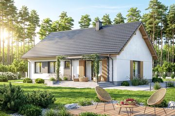 Projekt domu Mokka 17 - parterowy dom o powierzchni 100 m², dach dwuspadowy - ujęcie 4