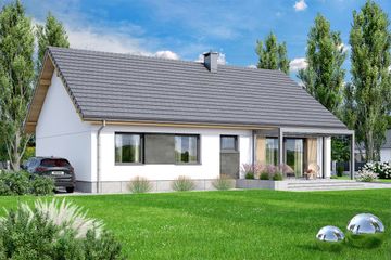  Projekt domu Mokka 17 plus (WOF1186) - projekt domu parterowego - Zdjęcie 4