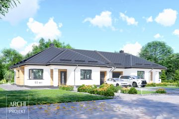  Projekt domu APS 093 wariant 3 B (LUA1576) - projekt domu parterowego - Zdjęcie 1