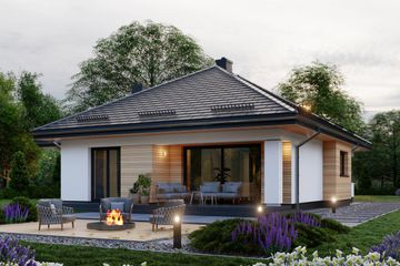  Projekt domu APS 093 wariant 3 (LUA1575) - projekt domu parterowego - Zdjęcie 4