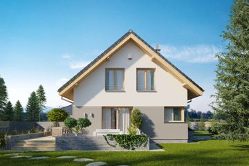  Projekt domu Z poddaszem 1 (BBH1019) - projekt domu parterowego z poddaszem - Zdjęcie 4