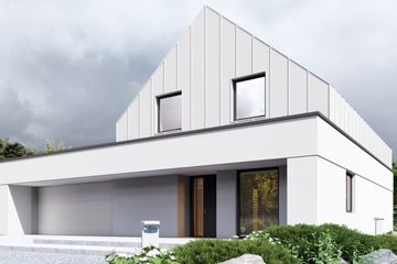  Projekt domu uA66v3 (WCB1416) - projekt domu parterowego z poddaszem - Zdjęcie 1