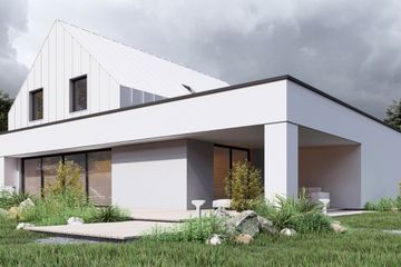  Projekt domu uA66v3 (WCB1416) - projekt domu parterowego z poddaszem - Zdjęcie 2