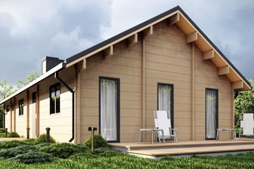  Projekt domu letniskowego uA252 (WCB1422) - projekt domu letniskowego parterowego - Zdjęcie 4