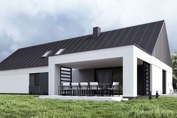  Projekt domu uA248 (WCB1420) - projekt domu parterowego z poddaszem - Zdjęcie 2