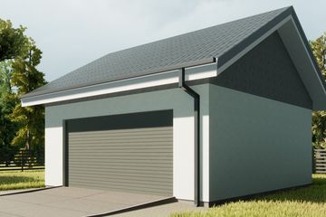  Projekt garażu uAG23v1 (WCB1538) - projekt garażu parterowego - Zdjęcie 3